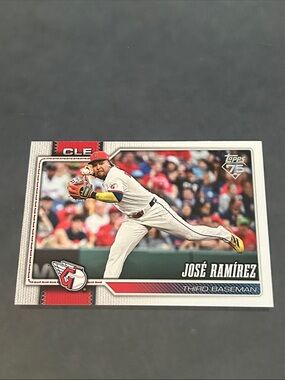 Topps José Ramírez Baseball Card - 75th anniversary Cleveland Guardians